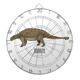 Ankylosaurus cartoon illustration dartboard