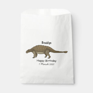 Ankylosaurus cartoon illustration favour bags