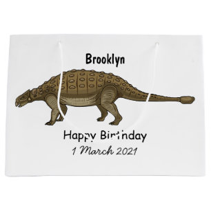 Ankylosaurus cartoon illustration large gift bag