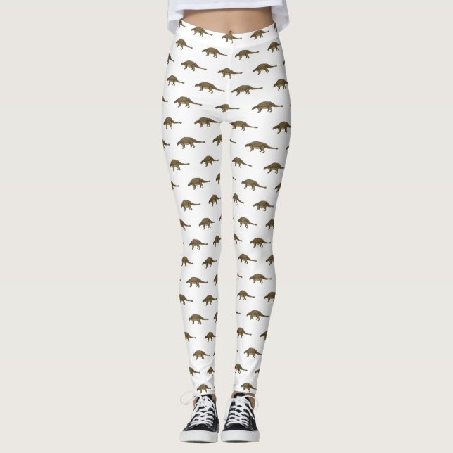 Ankylosaurus cartoon illustration  leggings (Front)