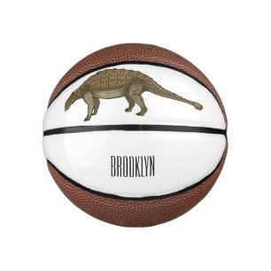 Ankylosaurus cartoon illustration mini basketball