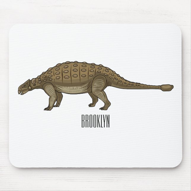 Ankylosaurus cartoon illustration  mouse pad (Front)
