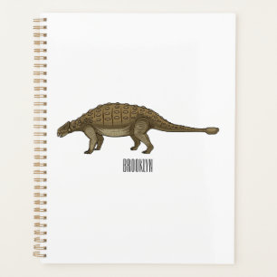 Ankylosaurus cartoon illustration  planner