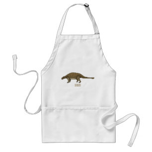 Ankylosaurus cartoon illustration standard apron