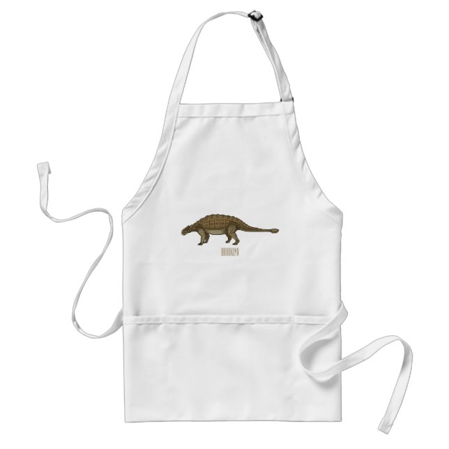Ankylosaurus cartoon illustration  standard apron (Front)