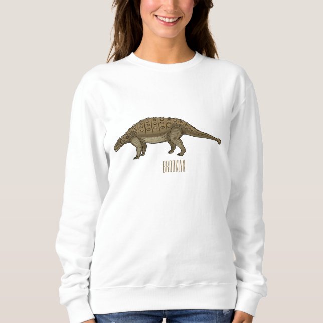 Ankylosaurus cartoon illustration  sweatshirt (Front)