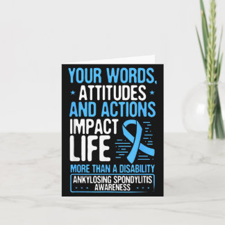 Ankylosing Spondylitis Awareness Disability Blue Card