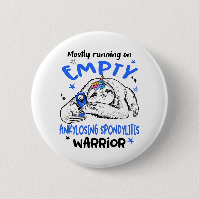 Ankylosing Spondylitis Awareness Month Ribbon Gift 6 Cm Round Badge (Front)