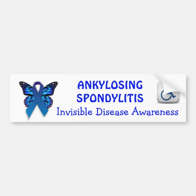 Ankylosing Spondylitis Bumper Sticker Awareness (Front)