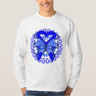 Ankylosing Spondylitis Butterfly Circle of Ribbons T-Shirt