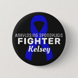 Ankylosing Spondylitis Ribbon Black Button