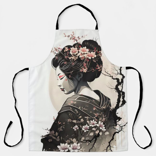 Anmutige japanische Geisha -  Apron (Front)