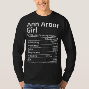 Ann Arbor Girl Mi Michigan  City Home Roots Usa T-Shirt