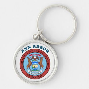 Ann Arbor, Michigan Key Ring