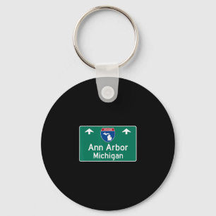 Ann Arbor Michigan Mi Interstate Highway Vacation  Key Ring