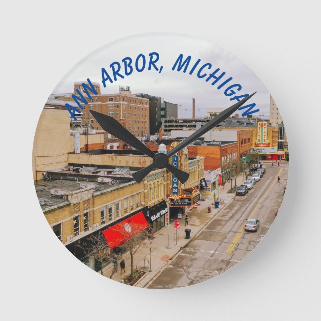 Ann Arbor, Michigan Wall Clock (Front)
