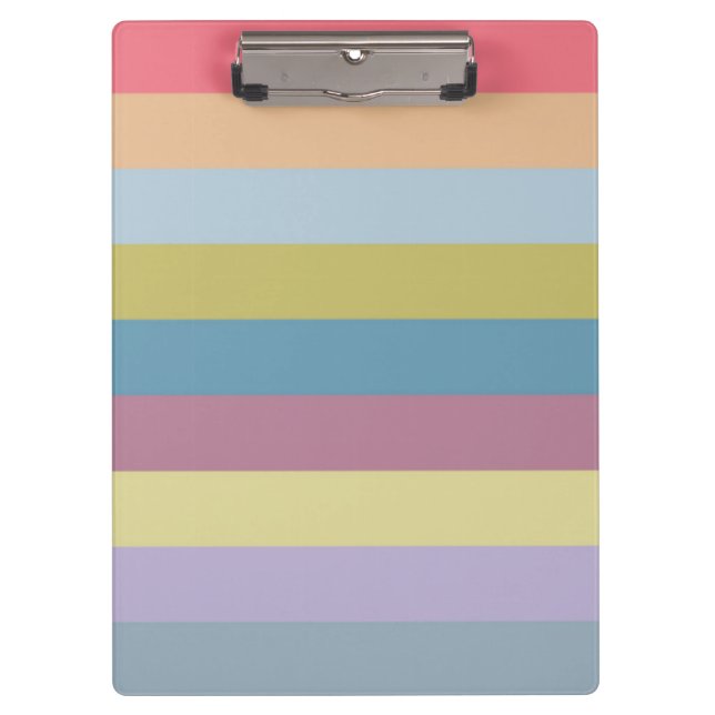 Ann Arbor Pastel Chalk Stripes Clipboard (Front)