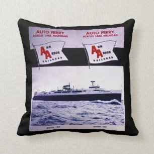 Ann Arbor Railroad Auto Ferry Lake Michigan Cushion