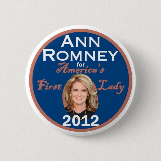 ANN ROMNEY 6 CM ROUND BADGE (Front)