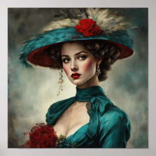 Anna A Proper Art Deco Lady Poster