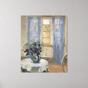 Anna Ancher's Blue Clematis in the Artist's Studio Canvas Print
