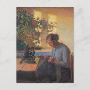 Anna Ancher's Sewing Fisherman's Wife Postcard