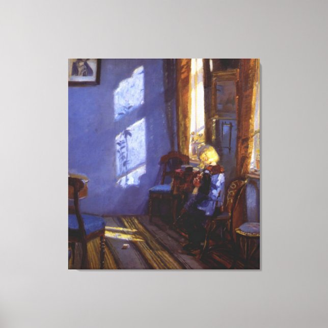 Anna Ancher's Sunshine in the Blue Room Canvas Print (Front)