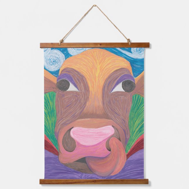 Anna Belle the Cow Hanging Tapestry (Front)