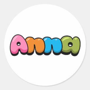 Anna Classic Round Sticker