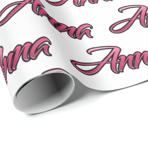 Anna faded pink personalized gift paper