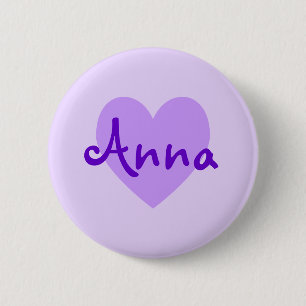 Anna in Purple 6 Cm Round Badge