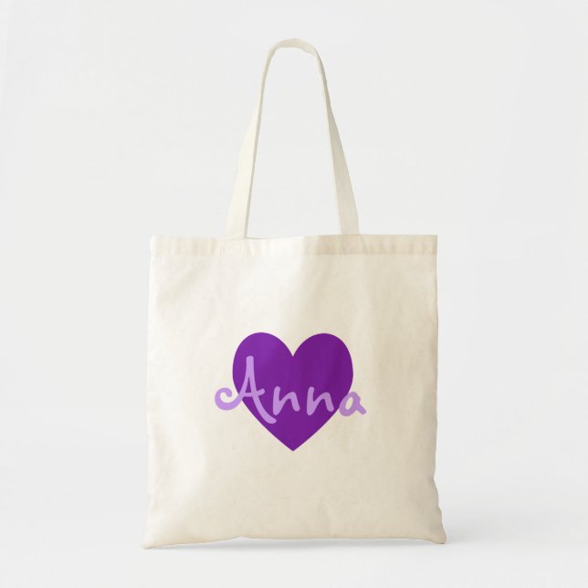 Anna in Purple Tote Bag (Front)