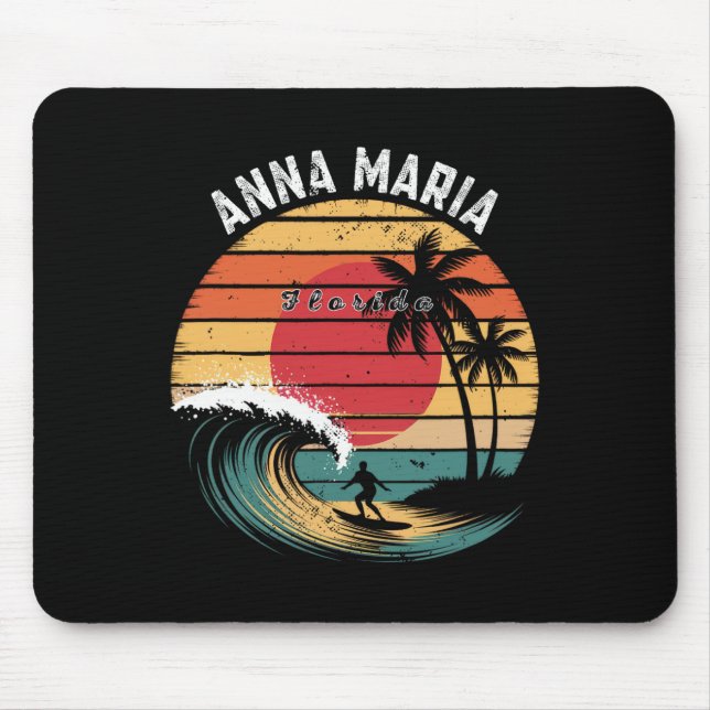 Anna Maria Beach Florida Beach Surfing  Mouse Pad (Front)