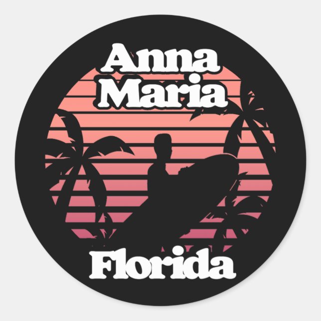 Anna Maria Florida Classic Round Sticker (Front)