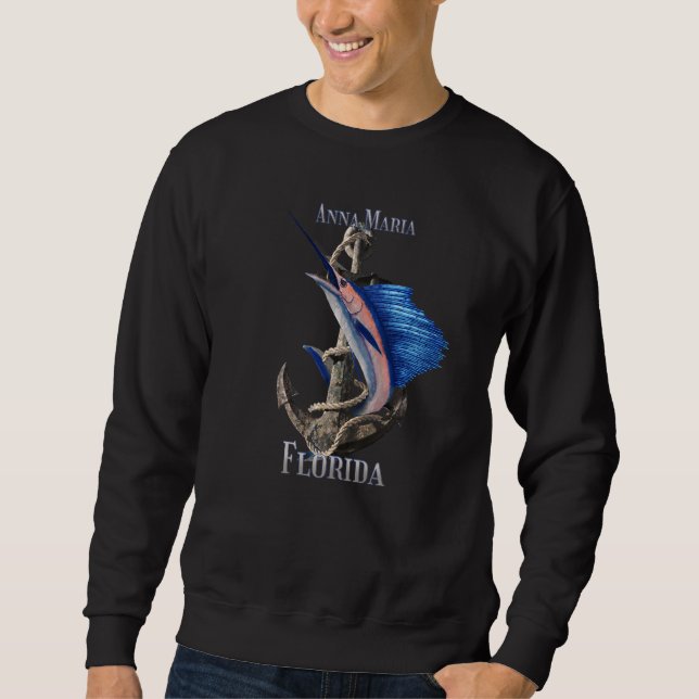 Anna Maria Florida Swordfish Marlin Ocean Fishing Sweatshirt (Front)