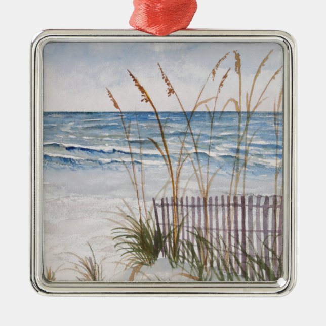 Anna Maria Island Beach Metal Tree Decoration (Front)