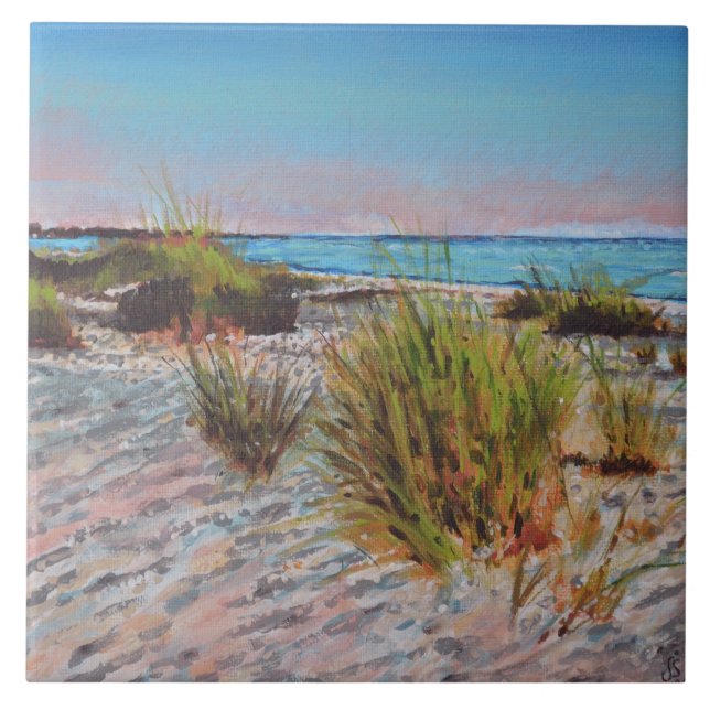 Anna Maria Island, Florida Beach Painting Tile (Front)