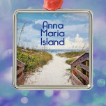 Anna Maria Island Florida Beach photo Metal Tree Decoration<br><div class="desc">Anna Maria Island Florida photo at Bradenton Beach of a beautiful beach path to the ocean with wood walkway railings,  sand,  sea oats,  and that first glimpse of the ocean.</div>