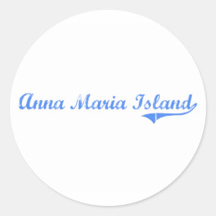 Anna Maria Island Florida Classic Design Round Sticker