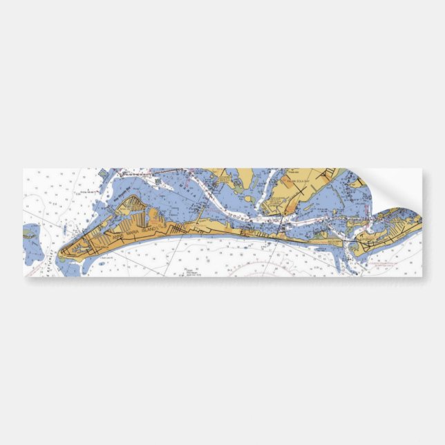 Anna Maria Island Florida Nautical Chart sticker (Front)