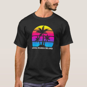Anna Maria Island Florida Retro Palm Tree Vacation T-Shirt
