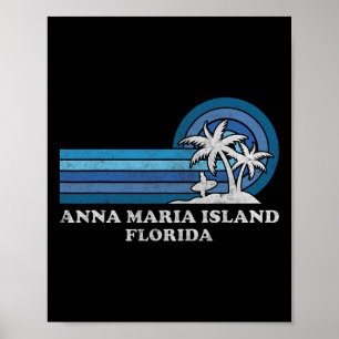 Anna Maria Island Florida Vintage Family Summer Va Poster