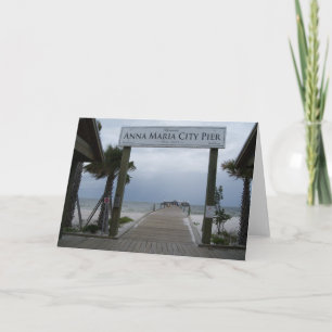 Anna Maria Island pier greetings card