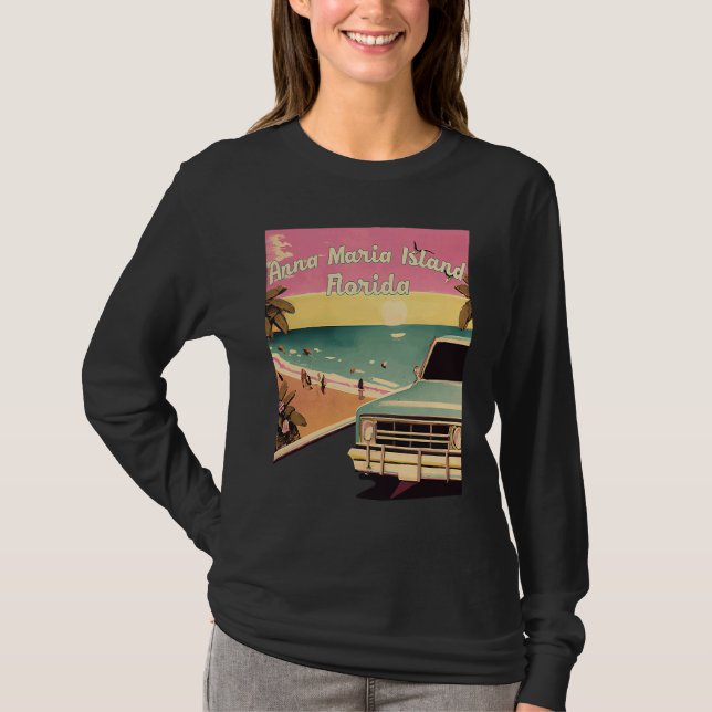 Anna Maria Island Retro Beach Vacation Graphics Fl T-Shirt (Front)