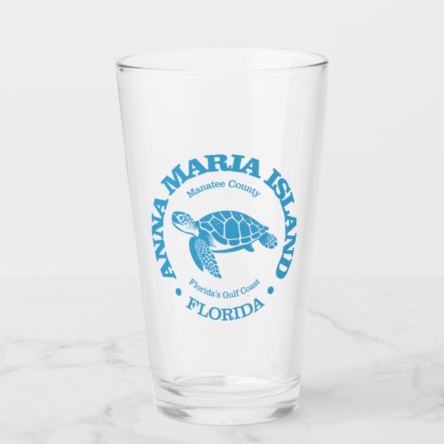 Anna Maria Island (sea turtle) Glass (Front)