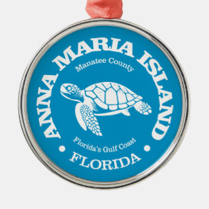 Anna Maria Island (sea turtle) Metal Tree Decoration