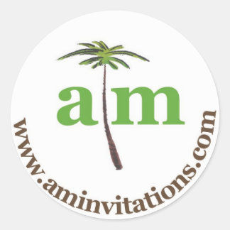 Anna Murray Invitations Classic Round Sticker