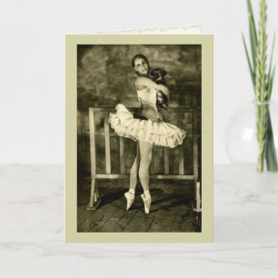 Anna Pavlova Holding Pup Greeting Card