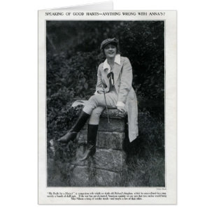 Anna Q. Nilsson 1917 riding outfit portrait card