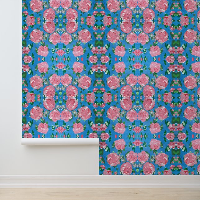 Anna Rose Floral Peel & Stick Wallpaper (Application)